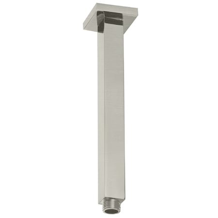 Westbrass Square Ceiling Shower Arm & Flange in Satin Nickel D3609S-07